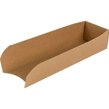 Jednorázové nádobí Gastro obaly EKO papírový hnědý/kraft tácek na HOT DOG 180x50x35mm (min. počet 250ks)