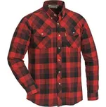 Pinewood Košile dřevorubecká Lumbo flannel kostkovaná - ČERVENO / ČERNÁ Velikost: XL