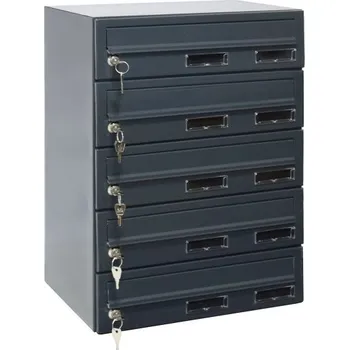 Železářství M37/5 rovná schránka RAL7016 RAL 7016 / Antracit