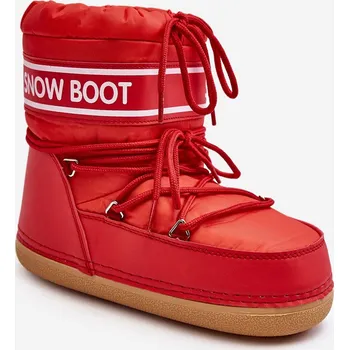 Dámská zimní obuv Dámské vázané sněhové boty Soia Barva: Červená, Velikost: 35/36