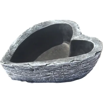 Obal na květináč Florservice srdce beton anu 20 x 20 x 7 cm tmavě šedá