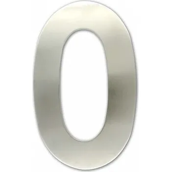 Domovní cedule Číslice "0" fasádní 150mm NEREZ S Nerez