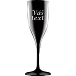 Nerozbitná sklenice na Prosecco černá Font písma: MV Boli vlastní text