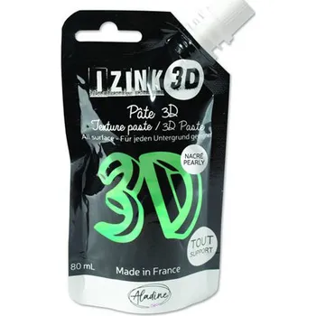 Výtvárné potřeby IZINK 3D reliéfní pasta 80 ml/agave, perleťová modrozelená