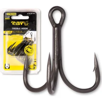 Rybářský háček BLACK CAT - Trojháček Drilling DG Coating vel. 1/0 5 ks