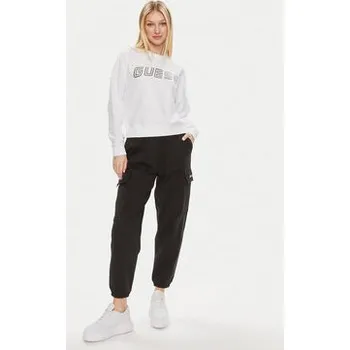 Dámská mikina Guess Mikina Skylar V4GQ07 K8802 Bílá Relaxed Fit XL