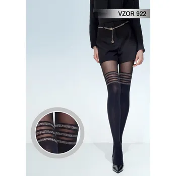 Dámské punčochy Dámské vzorované punčocháče vzor 922 černá MY BEST NOA Varianta: černá, vel. 4