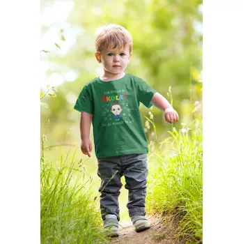 Chlapecké tričko Připraven do školky s vlastním jménem Barva: Trávová zelená, Velikost: 110