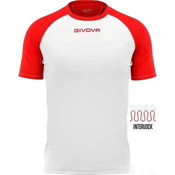 Dres GIVOVA CAPO, barva 0312 bílá - červená, velikost L