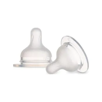 Dětské zboží Canpol babies Savička silikonová k lahvi S-Shape 3m+ 2ks pomalá