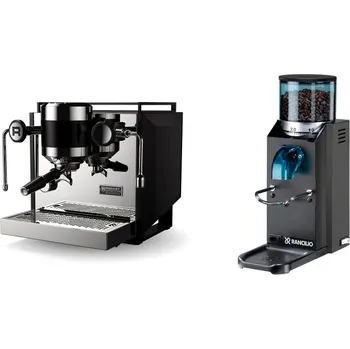 Kávovar Rocket Espresso Bicocca, black + Rancilio Rocky Doserless, black
