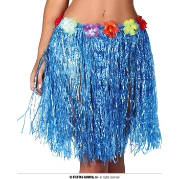 Karnevalový doplněk Guirca Fiestas Španělsko Havajská sukně s květy modrá