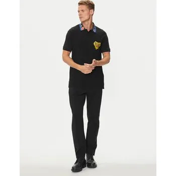 Pánská košile Versace Jeans Couture Polokošile 76GAGT11 Černá Regular Fit M