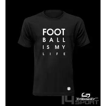 Chlapecké tričko Chlapecké triko STRONGEY FOOTBALL IS MY LIFE BLACK, velikost 3 roky