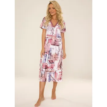 Dámské noční prádlo Košile De Lafense 776 Violet kr/r M-2XL Berry XXL