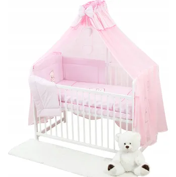 Povlečení Růžová sada povlečení do dětské postýlky. Sada 10 dílů od Bello