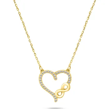 Náhrdelník Brilio Silver Romantický pozlacený náhrdelník se zirkony NCL52Y + 2 měsíce na vrácení zboží