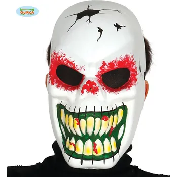 Karnevalová maska Guirca Fiestas Španělsko Maska skelet bílá - halloween D