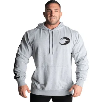 Pánské tričko Gasp DISTRESSED HOOD GREY MELANGE – mikina s kapucí Gasp světle šedá Velikost: XL