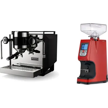 Kávovar Rocket Espresso Bicocca, black + Eureka Atom 60, ferrari red