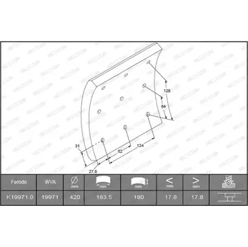 Brzdová destička FERODO Sada brzdového obložení bubnové brzdy PREMIER FE K19971.0-F3744