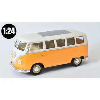 autíčko Volkswagen T1 Minibus 1:24 - Welly Volkswagen T1 Minibus - kovový model auta