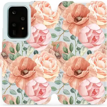 Pouzdro na mobilní telefon Flipové pouzdro Mobiwear - Honor 200 Lite - MP02S Pastelové květy (Knížkové flip pouzdro, obal, kryt na mobil Honor 200 Lite - MP02S Pastelové květy, materiál Umělá kůže + TPU - ochrana 360°, stojánek, silikonová vanička, magnetické zavírání)