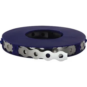 Lepicí páska SCH Perforovaná páska 17mm nerez, 10 metrů na 1 roli v plastovém boxu