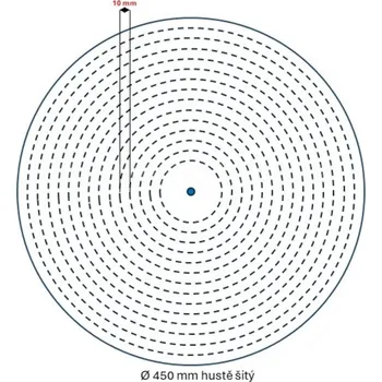 Lešticí kotouč Leštící kotouč Erna rozměr 450x25 - otvor (varianty), Erna 450x25 - otvor 45, hustě šitý