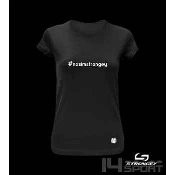 Chlapecké tričko Dívčí triko STRONGEY HASHTAG BLACK, velikost 9 let