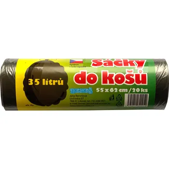 Pytle na odpadky Beneš 43001 Sáčky do koše 35l 550x 620 mm, 20 ks