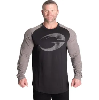 Pánské tričko Gasp ORIGINAL RAGLAN LS BLACK/GREY – triko s dlouhým rukávem Gasp černo-šedé Velikost: L