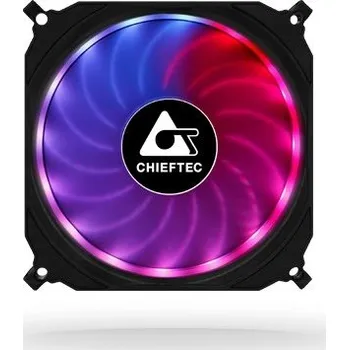 PC ventilátor CHIEFTEC duhový větrák TORNADO CF-1225RGB s 6-pinovým konektorem pro GR-01B/CF-3012-RGB