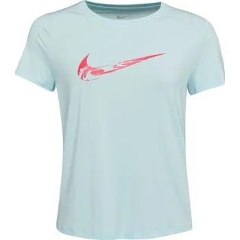 Dámské oblečení Dámské běžecké tričko Nike ONE SWOOSH XL Tyrkysová, Růžová
