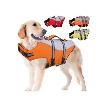 Plovací vesta Záchranná vesta s reflexním a záchranným držadlem - XS vel. - oranž.