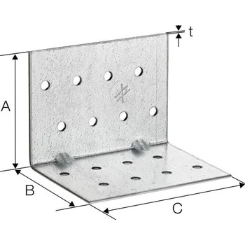 Tesařské kování SCH SIMPSON úhelník spojka AF90265 žárový pozink.