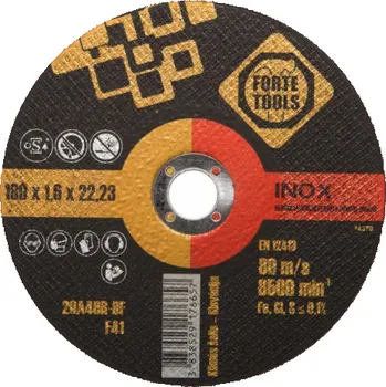 Řezný kotouč Řezný kotouč Forte tools, 180 x 1,6 x 22,23 mm