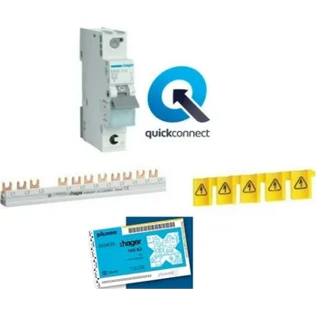 Jistič Balíček Hager quickconnect jističe (12ks MBS110 + 1ks KDN363A + 1ks KZ059)