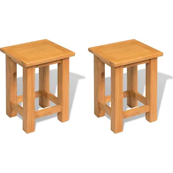 Noční stolek vidaXL Marketos Přístavné stolky 2 ks 27 x 24 x 37 cm masivní dubové dřevo