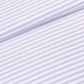 Bavlněný úplet 884892180, světle šedý a bílý proužek, š.150cm (látka v metráži)