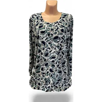 Dámský svetr Pulovr s drobným vzorem VIKA, Barva Zelená, Velikost XXL 48, Materiál 89% Pes 7% Sp 4% Vs