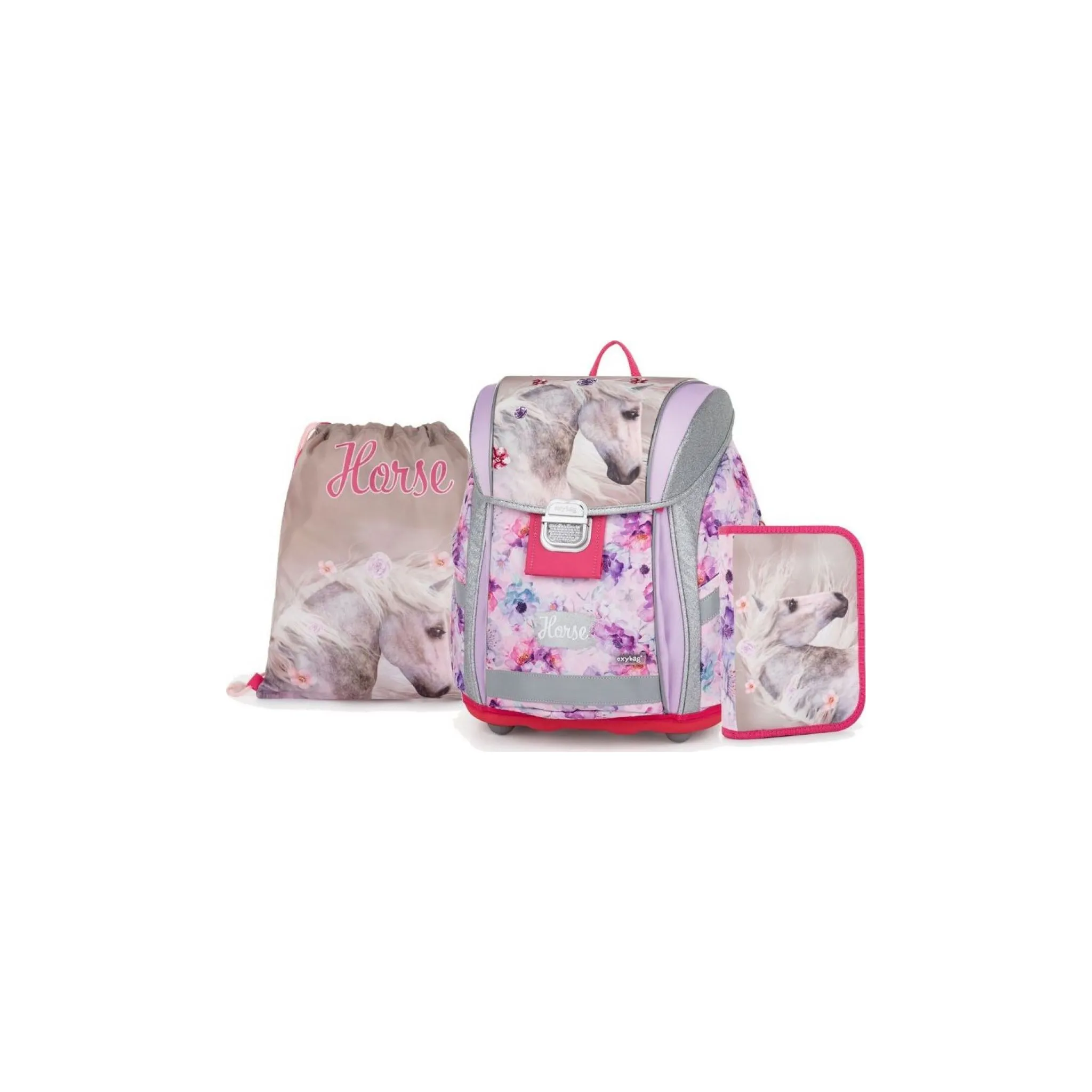 Fotografie 1 - Set školních potřeb Oxybag Premium Light 3dílný set Kůň Romantic 0-13724