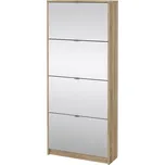 Tvilum Botník Flap 010 4KL dub sonoma/zrcadlo