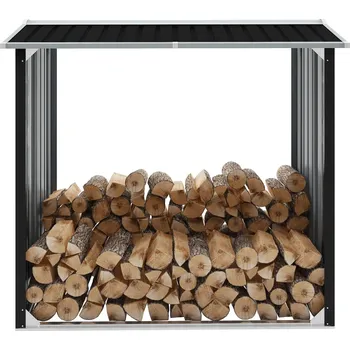 vidaXL Marketos Kůlna na dříví pozinkovaná ocel 172 x 91 x 154 cm antracitová