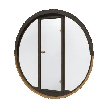 Prosklení pro sudové sauny, přední