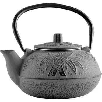 Konvice na čaj Litinový čajník se sítkem 600 ml šedý