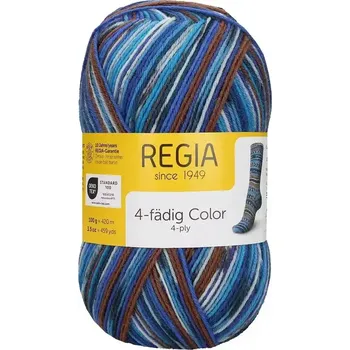 Příze Regia 4-Ply Color 3085 campanula-chestnut color (Ponožková příze Regia 3085 campanula-chestnut color)