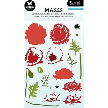 Šablona k vrstvení Studio Light, A5 – Vlčí mák