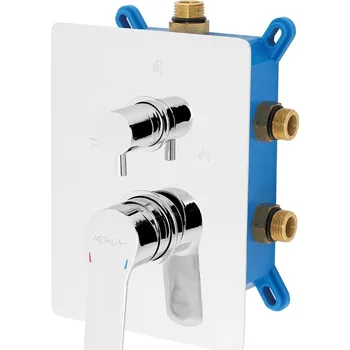 Vodovodní baterie Podomítková baterie s boxem 3 vývody Novaservis Metalia 54