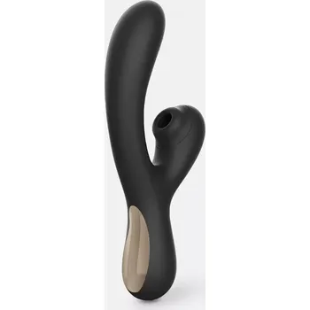 Vibrátor Luxusní vibrátor se stimulátorem klitorisu Joanna - Černá